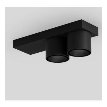 XAL SASSO 60 base ceiling round adjustable 2 lamps black/black Spot zwart-1